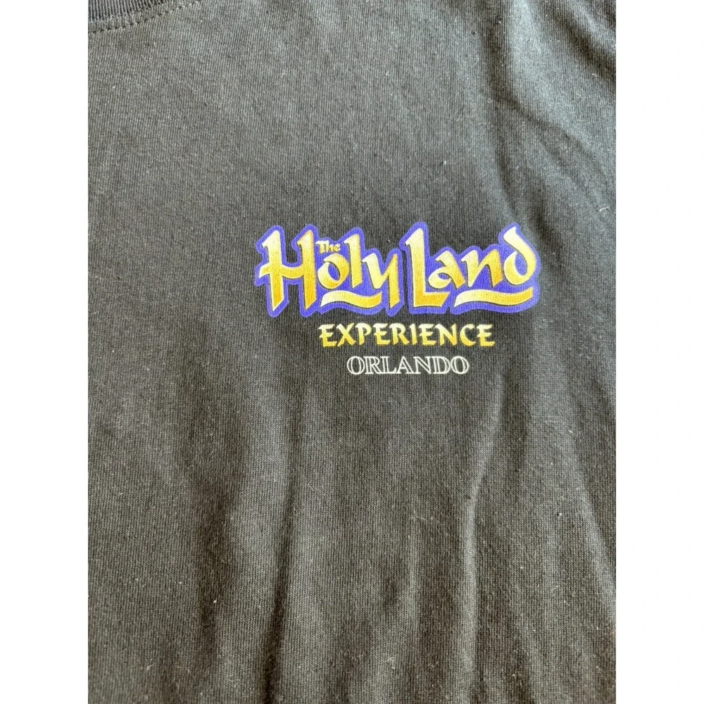 The Holy Land Experience Shirt L Black Orlando Florida Closed Amusement Park TBN